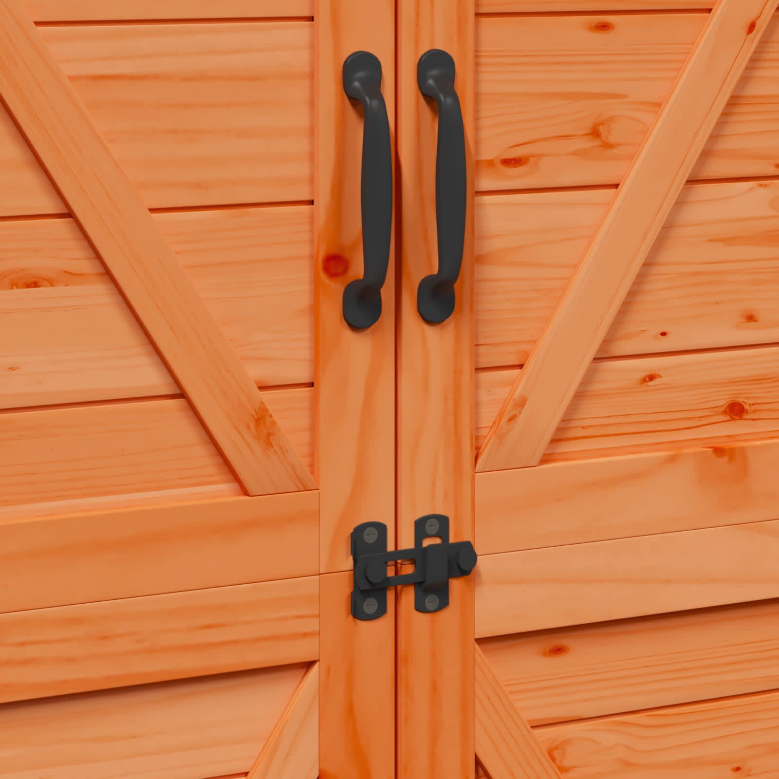 Tuinschuur met dak Bruin 106 x 56 x 176,5 cm Massief Vurenhout