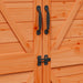 Tuinschuur met dak Bruin 106 x 56 x 176,5 cm Massief Vurenhout