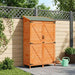Tuinschuur met dak Bruin 106 x 56 x 176,5 cm Massief Vurenhout