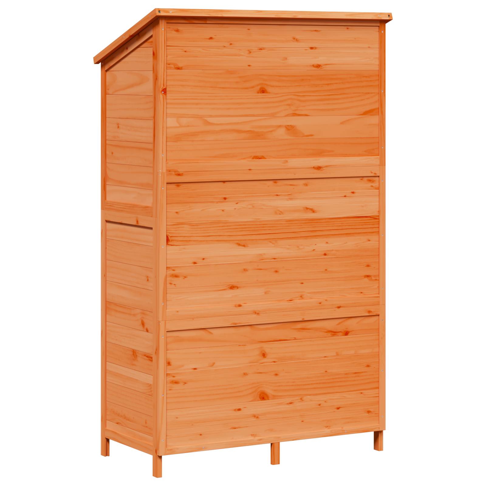 Tuinschuur met dak Bruin 106 x 56 x 176,5 cm Massief Vurenhout