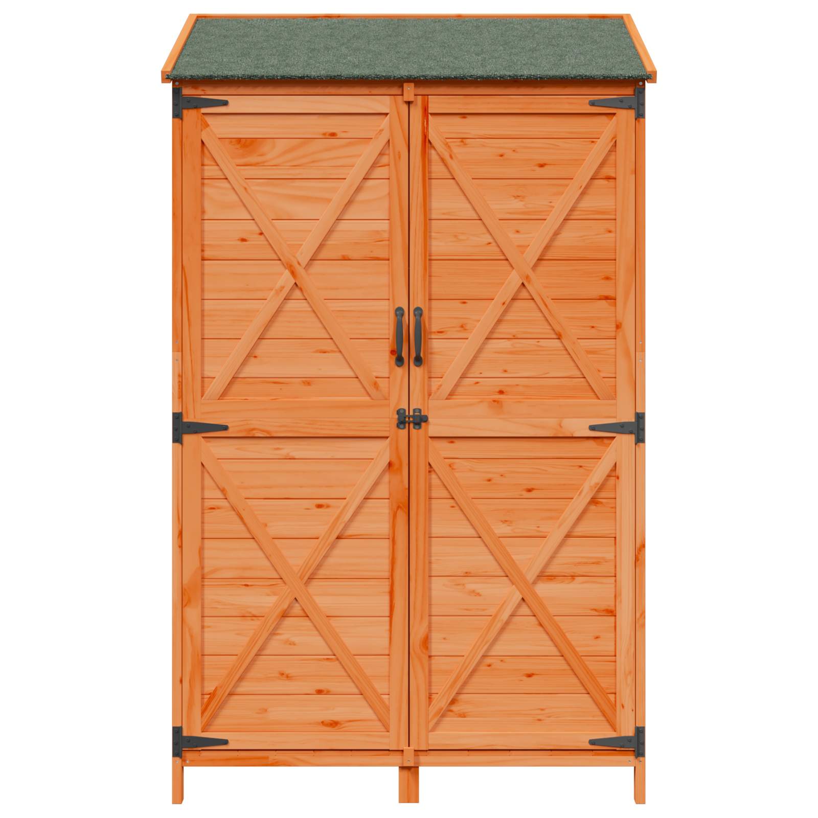 Tuinschuur met dak Bruin 106 x 56 x 176,5 cm Massief Vurenhout