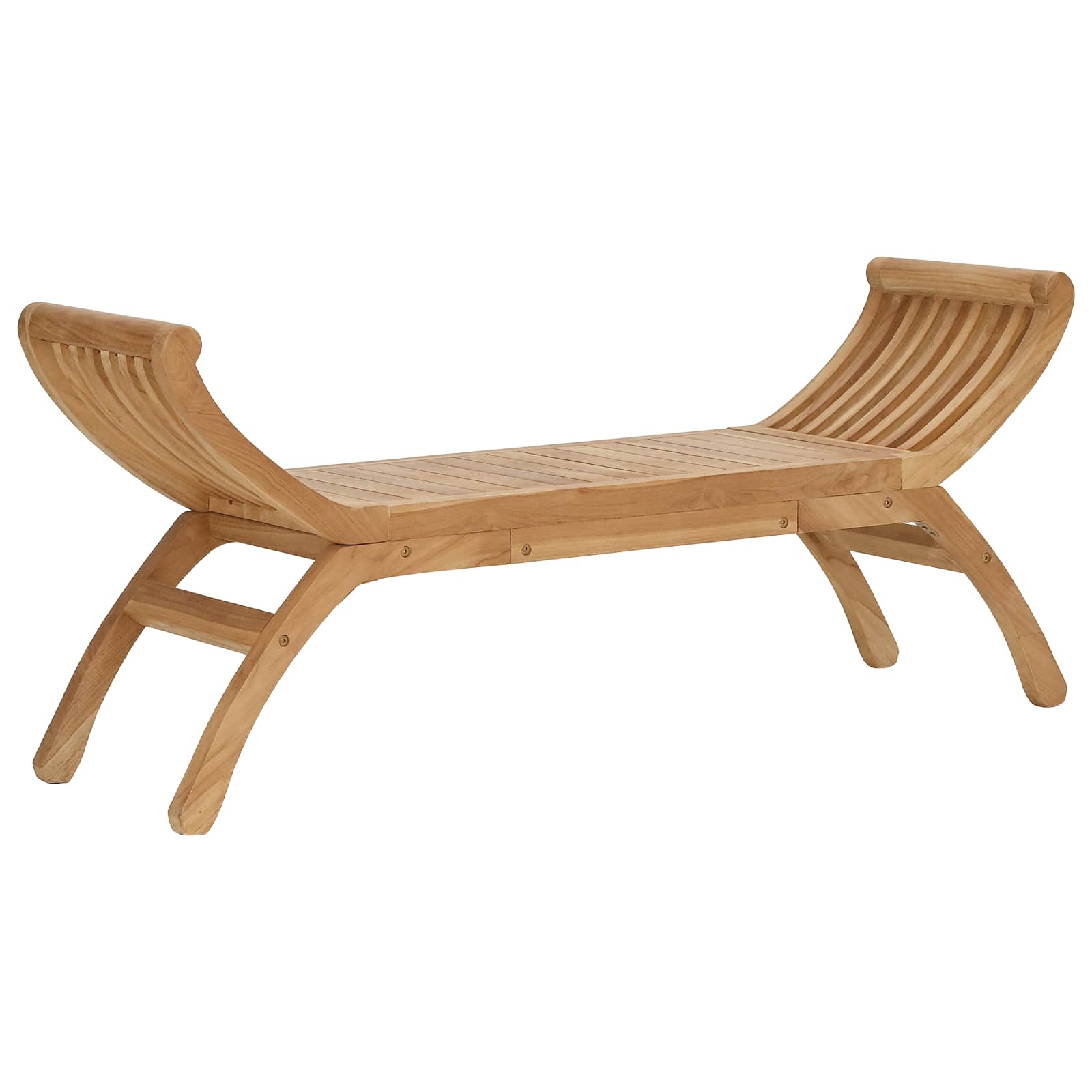 Tuinbank 2 -Seater 126 cm Massief Teakhout Naturel