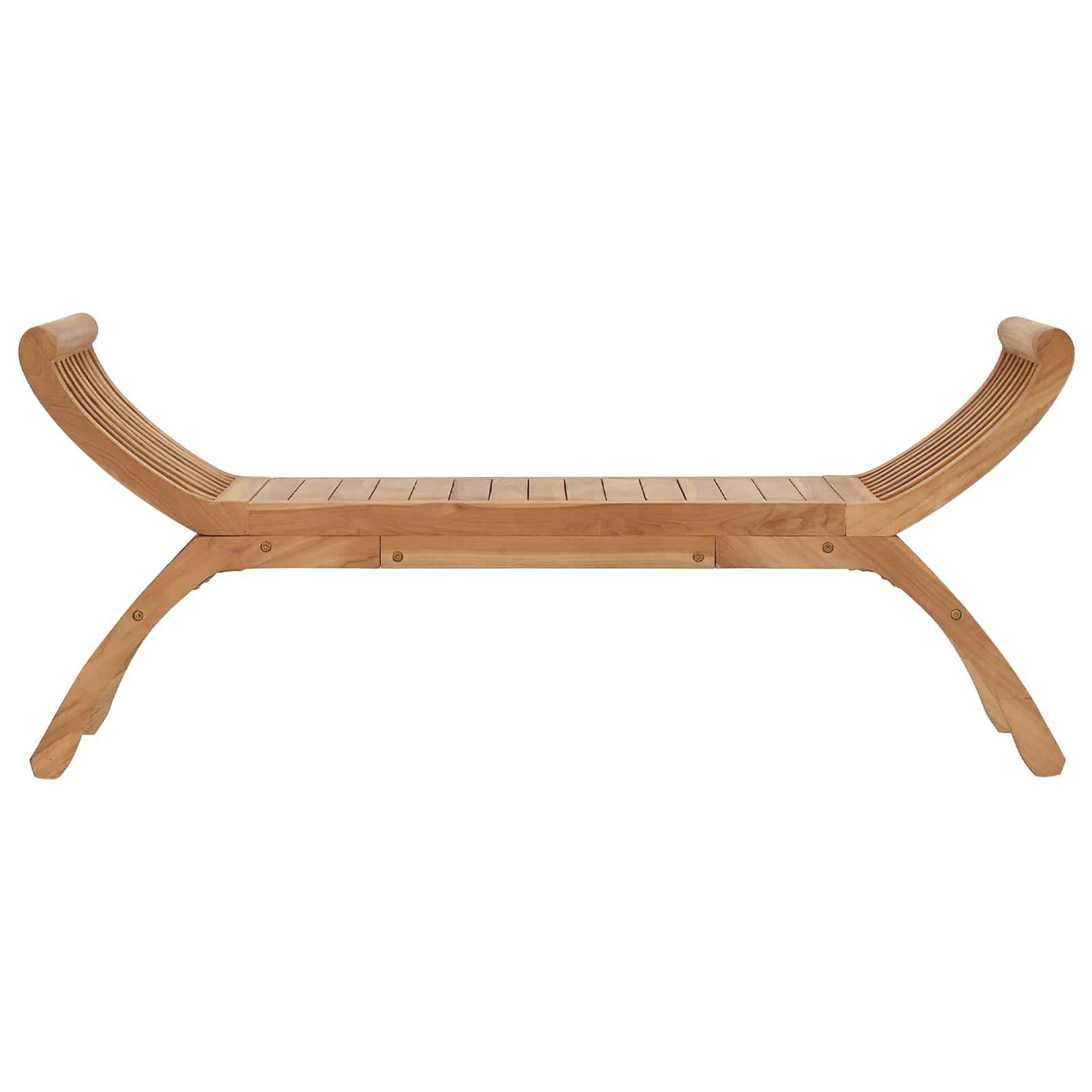 Tuinbank 2 -Seater 126 cm Massief Teakhout Naturel