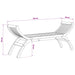 Tuinbank 2 -Seater 126 cm Massief Teakhout Naturel