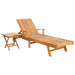 Zonligstoel met Tafel Massief Teakhout Bruin