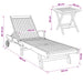 Zonligstoel met Tafel Massief Teakhout Bruin