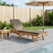 Ligstoel met Kussen 100% Polyester Massief Teak