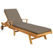 Ligstoel met Kussen 100% Polyester Massief Teak