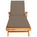 Ligstoel met Kussen 100% Polyester Massief Teak