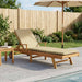 Ligstoel met Kussen 100% Polyester Massief Teak