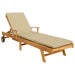 Ligstoel met Kussen 100% Polyester Massief Teak