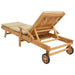 Ligstoel met Kussen 100% Polyester Massief Teak