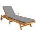 Ligstoel met Kussen 100% Polyester Massief Teak