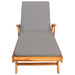 Ligstoel met Kussen 100% Polyester Massief Teak