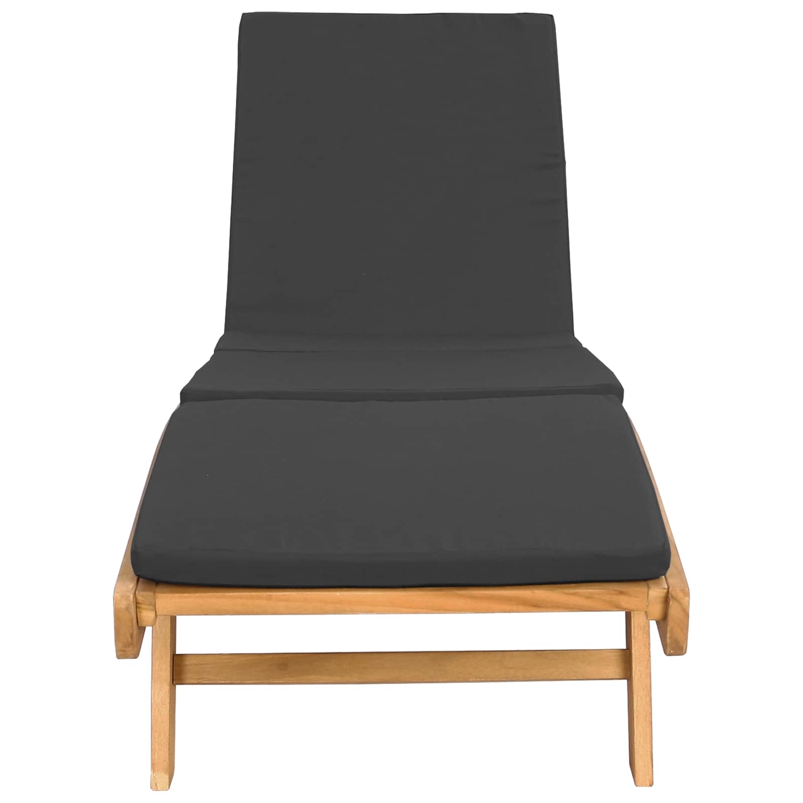 Ligstoel Polyester Bruin en Donkergrijs
