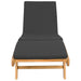 Ligstoel Polyester Bruin en Donkergrijs