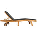 Ligstoel Polyester Bruin en Donkergrijs