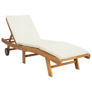 Ligstoel Polyester Bruin en crèmekleurig