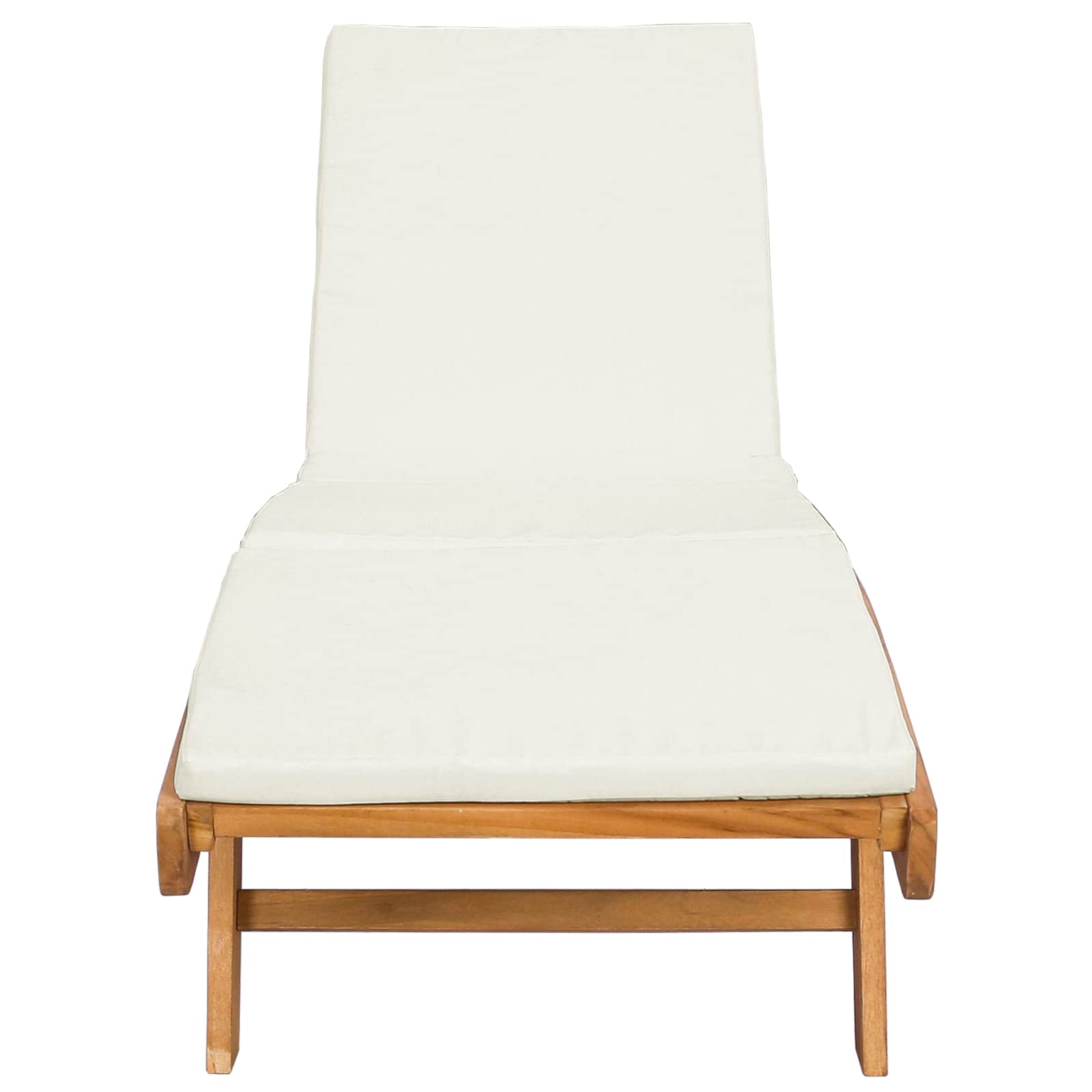 Ligstoel Polyester Bruin en crèmekleurig