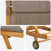 Ligstoel Polyester Bruin en Taupe