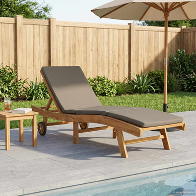 Ligstoel Polyester Bruin en Taupe