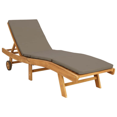Ligstoel Polyester Bruin en Taupe