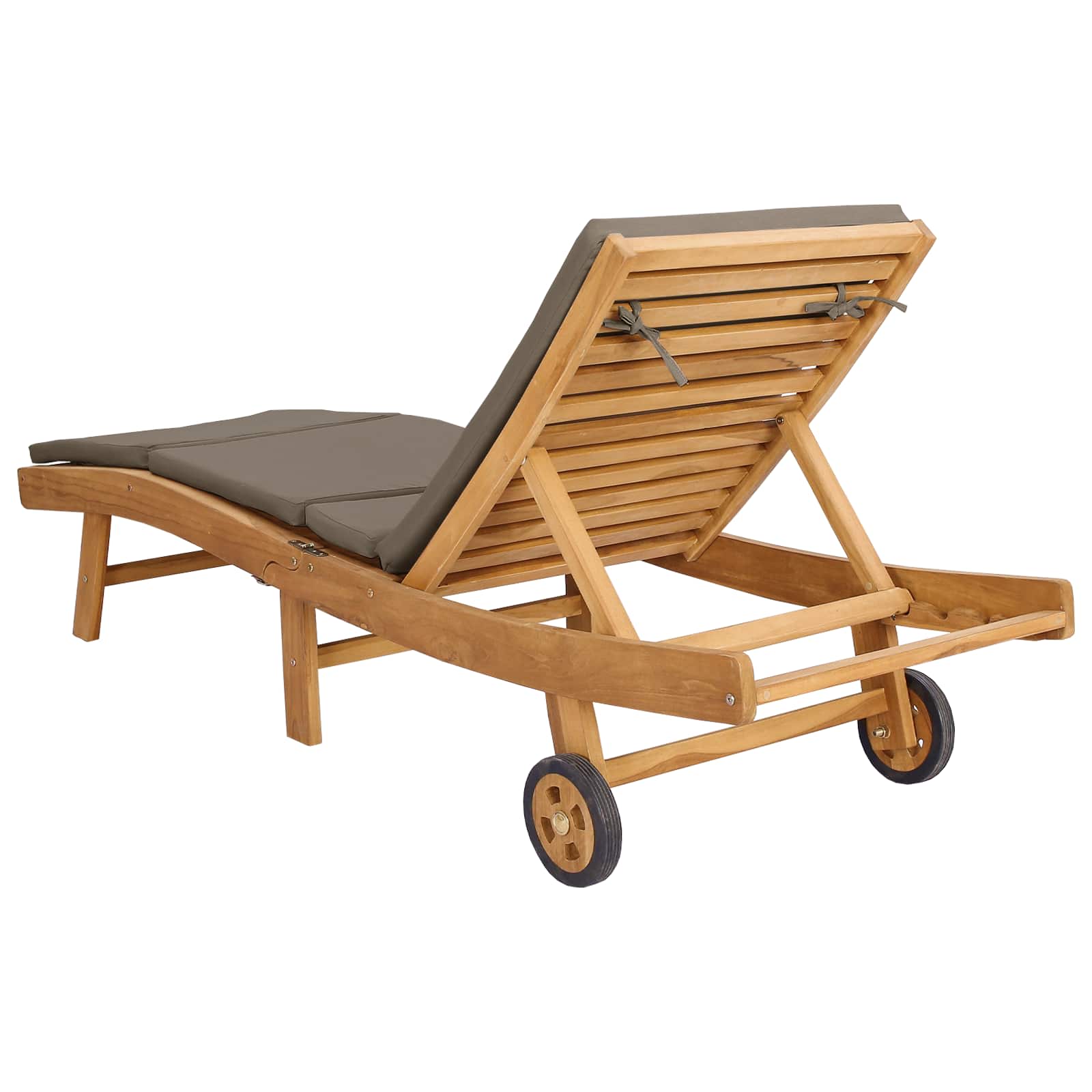 Ligstoel Polyester Bruin en Taupe