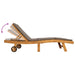 Ligstoel Polyester Bruin en Taupe