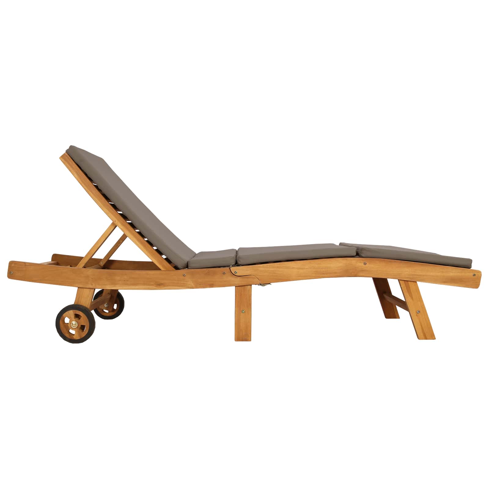 Ligstoel Polyester Bruin en Taupe