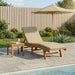 Ligstoel Polyester Bruin en beige