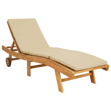Ligstoel Polyester Bruin en beige