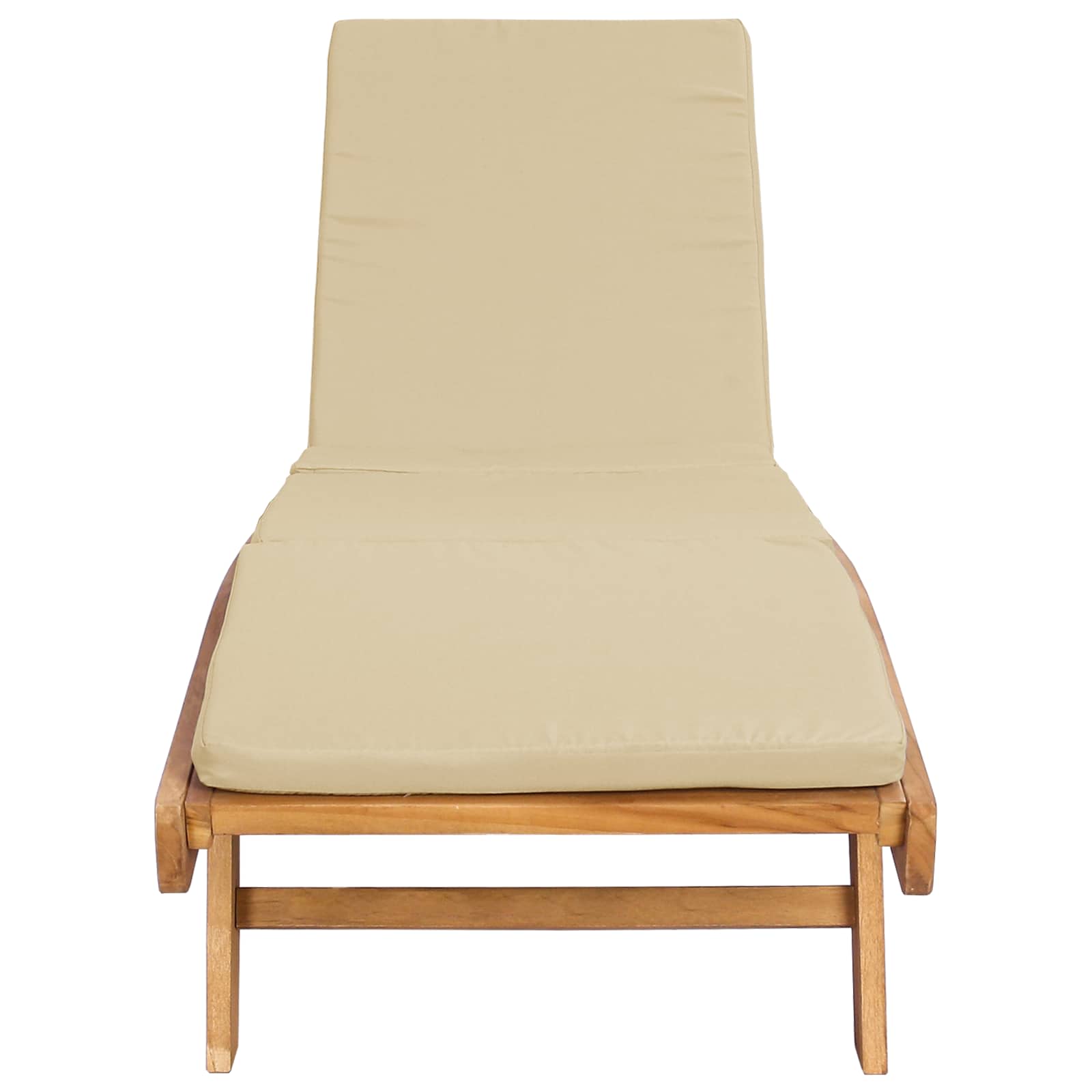 Ligstoel Polyester Bruin en beige