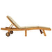 Ligstoel Polyester Bruin en beige