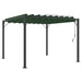 Gazebo met luifeldak 3 x 3 x 2,14 m Groen Stof en Aluminium