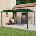 Gazebo met luifeldak 3 x 4 x 2,14 m Groen Stof en Aluminium