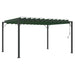 Gazebo met luifeldak 3 x 4 x 2,14 m Groen Stof en Aluminium