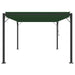 Gazebo met luifeldak 3 x 4 x 2,14 m Groen Stof en Aluminium