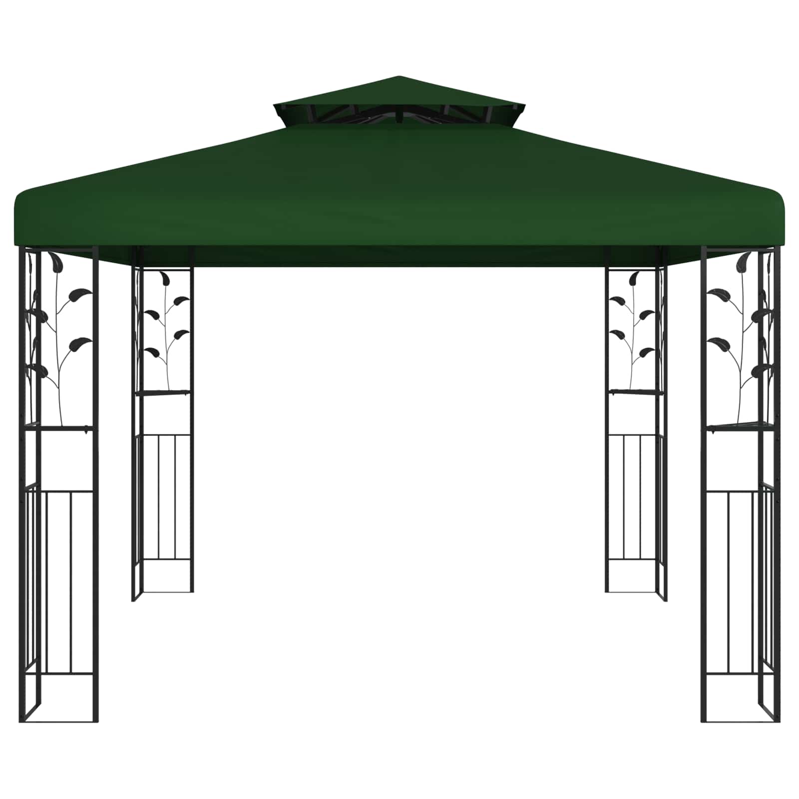 Paviljoen 3 x 3 x 2,68 m Groen Polyester en staal