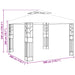 Paviljoen 3 x 3 x 2,68 m Groen Polyester en staal