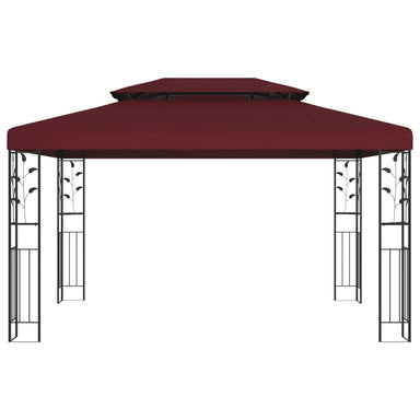 Paviljoen 3,97 x 2,96 x 2,68 m Wijnrood Polyester en staal