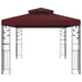 Paviljoen 3,97 x 2,96 x 2,68 m Wijnrood Polyester en staal
