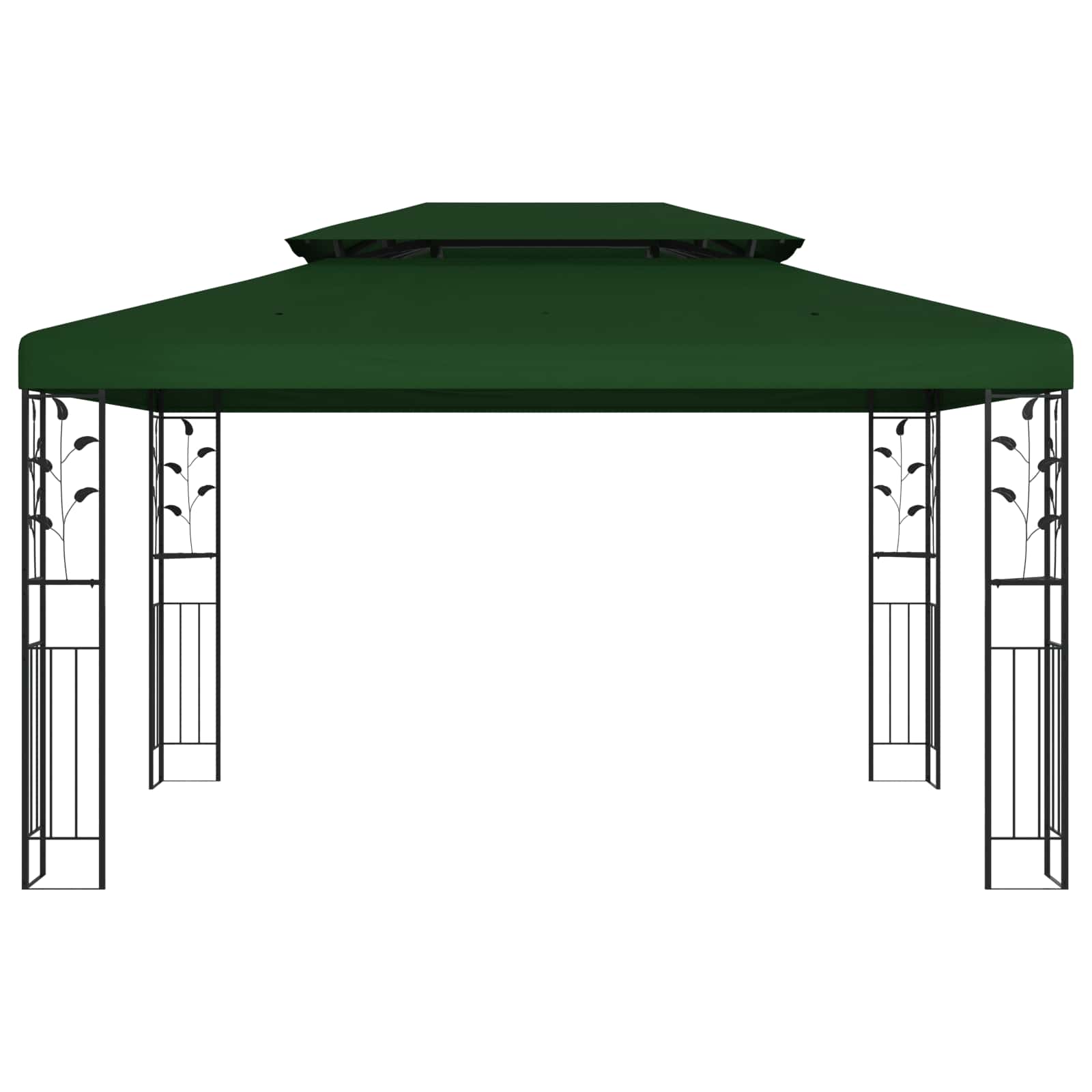 Paviljoen 3,97 x 2,96 x 2,68 m Groen Polyester en staal