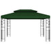 Paviljoen 3,97 x 2,96 x 2,68 m Groen Polyester en staal