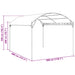 Paviljoen 4 x 3 x 2,6 m Groen Polyester en staal