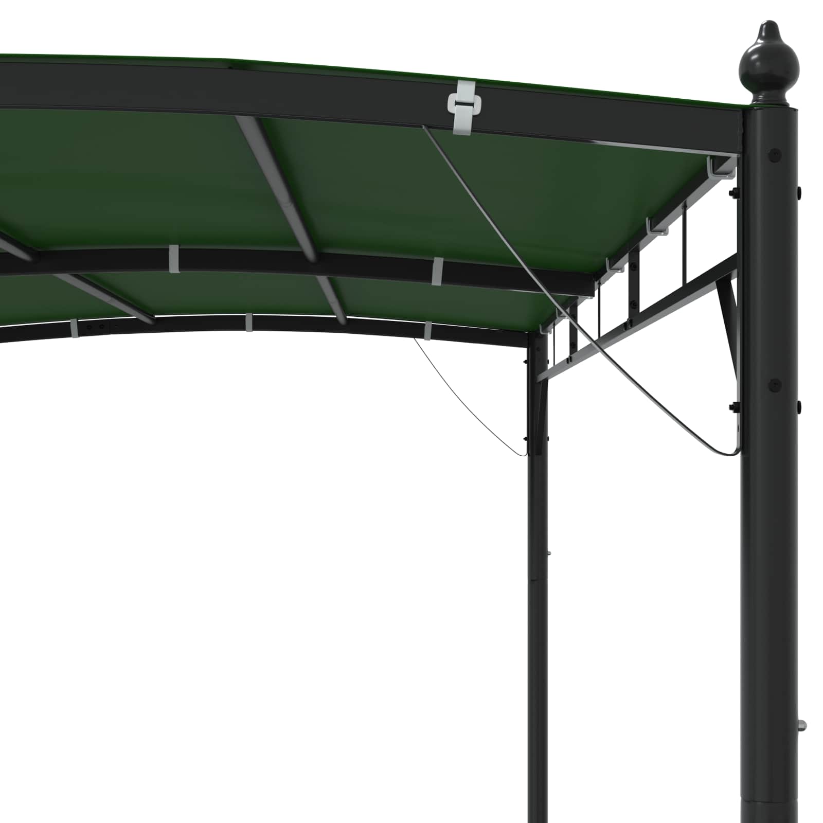 Paviljoen 3 x 3 x 2,55 m Groen Gepoedercoat staal en stof