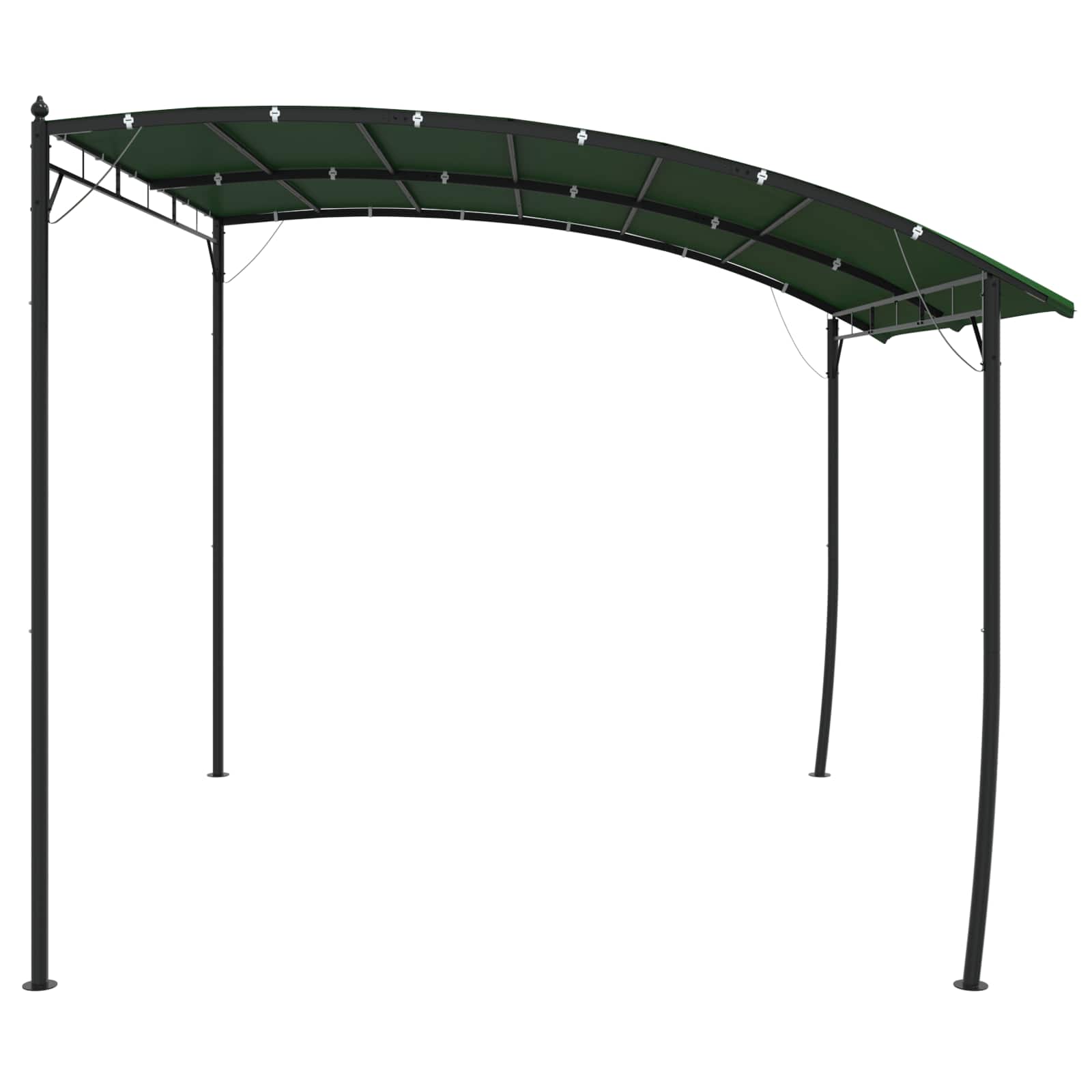 Paviljoen 3 x 3 x 2,55 m Groen Gepoedercoat staal en stof
