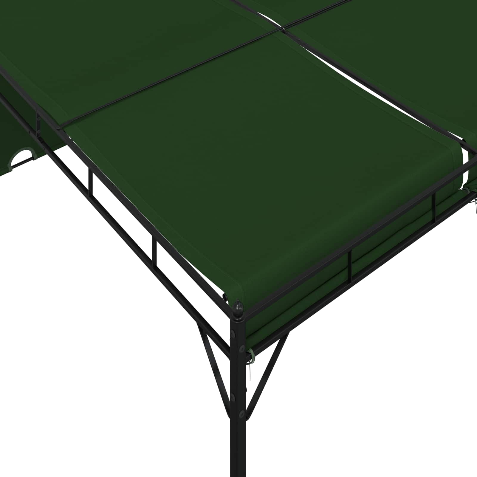 Paviljoen 4 x 3 x 2,3 m Groen Polyester en staal