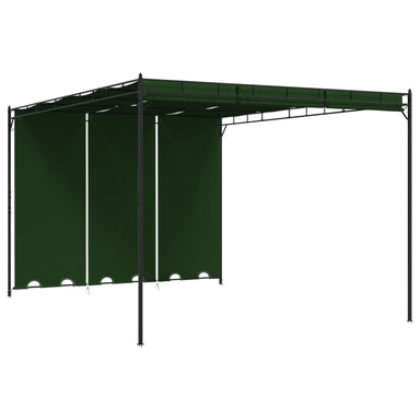 Paviljoen 4 x 3 x 2,3 m Groen Polyester en staal
