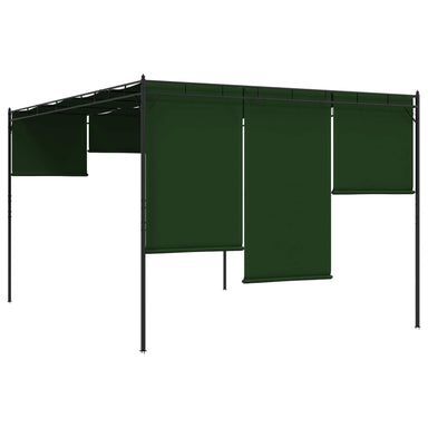 Paviljoen 4 x 3 x 2,3 m Groen Polyester en staal