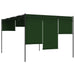 Paviljoen 4 x 3 x 2,3 m Groen Polyester en staal